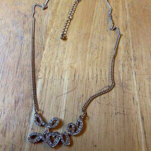 Goldtone Love Necklace 5/$25